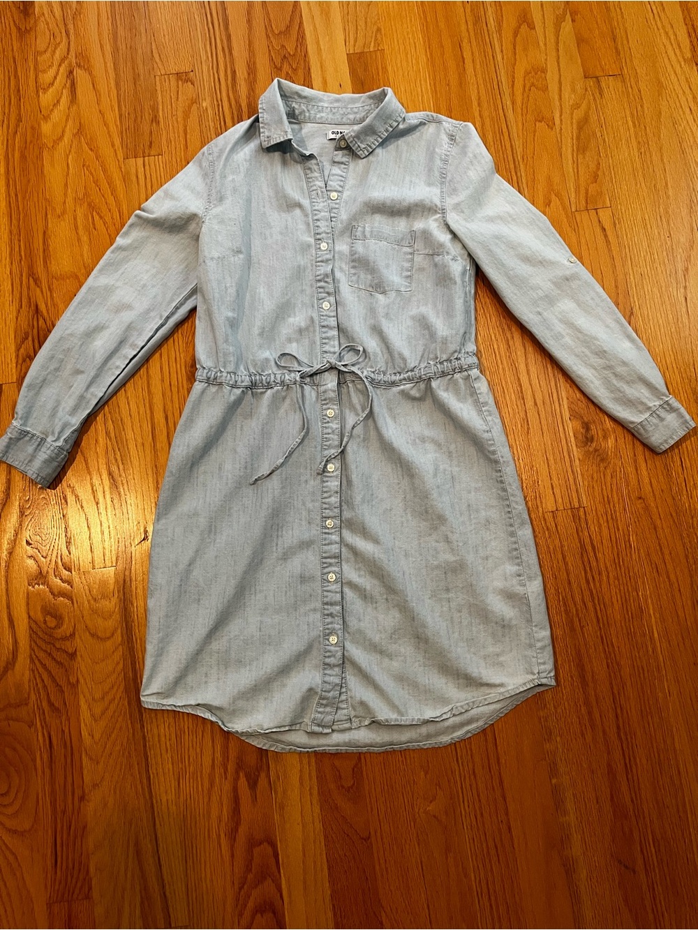 Old Navy Light Blue Chambray Shirt Dress